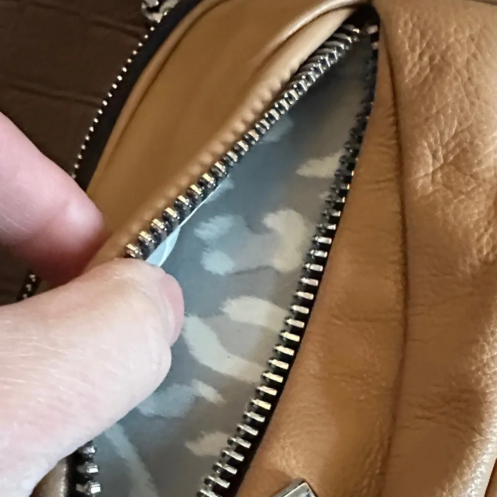 Aimee Kestenberg Tan Leather Bag with Silver Accents - Picture 6 of 7